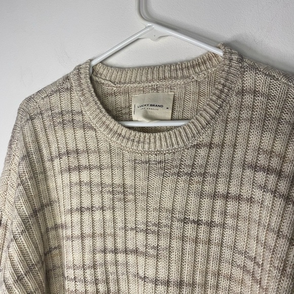 Lucky Brand Brown Cropped Long Sleeve Fall Sweater Size Medium Boxy - Picture 5 of 12